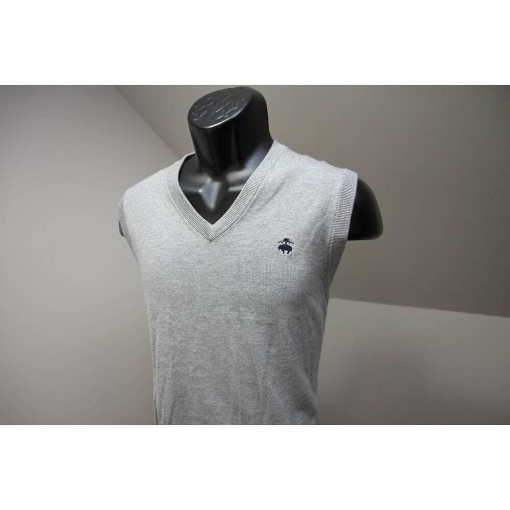 Brooks Brothers Sweater Vest Supima Gray Casual Prep Mens Size Medium‎